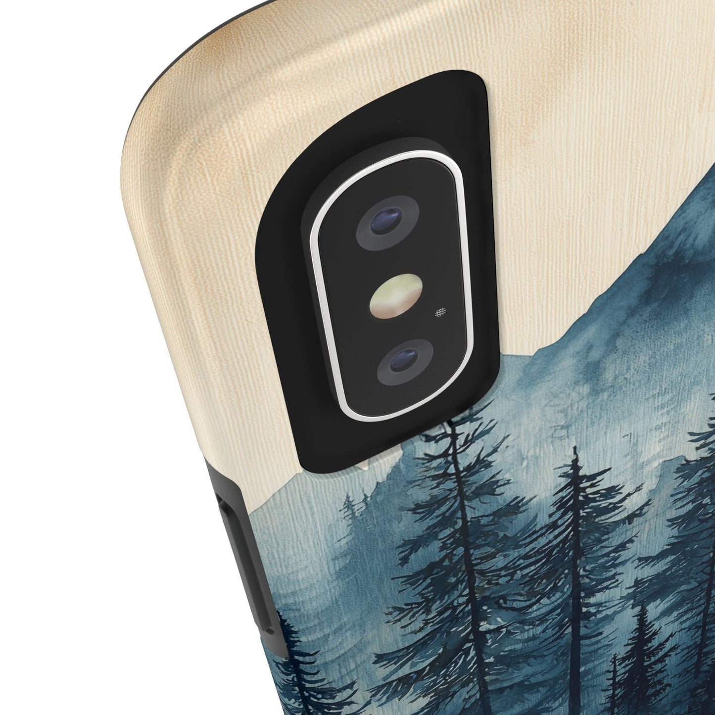 Misty Forest iPhone Case - Nature-Inspired Mountain Scene Protective Cover