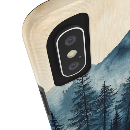 Misty Forest iPhone Case - Nature-Inspired Mountain Scene Protective Cover