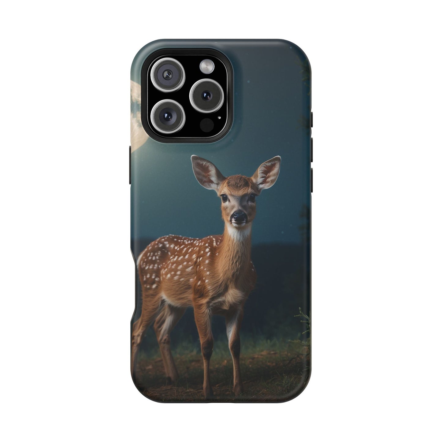 MagSafe-Compatible iPhone Case – Mystic Fawn Under the Moonlit Sky