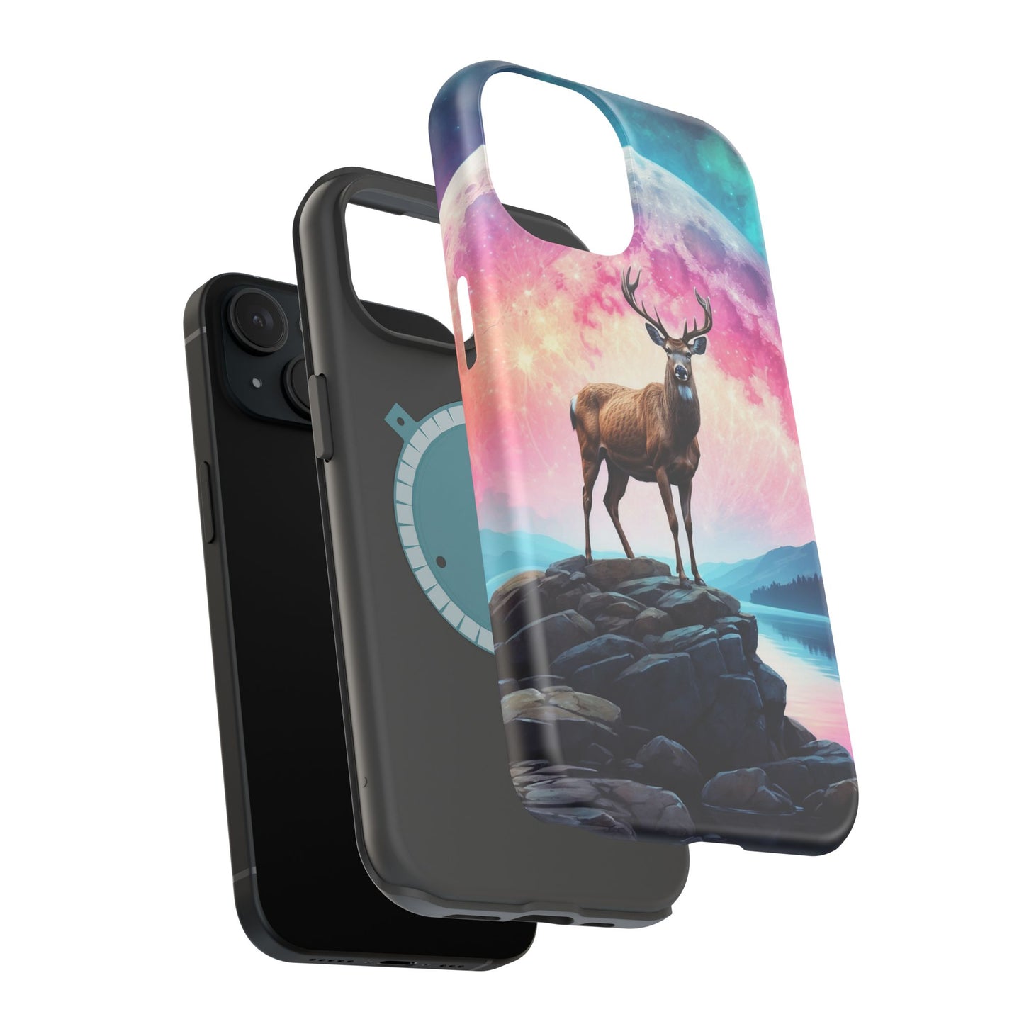 Vibrant Stag in Bloom – MagSafe iPhone Case