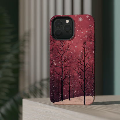 Pink Winter Twilight Forest - MagSafe iPhone Series Case