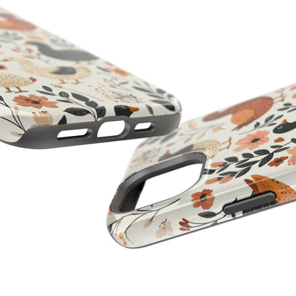 MagSafe iPhone Case: Vintage Duck – Floral & Leaf Design