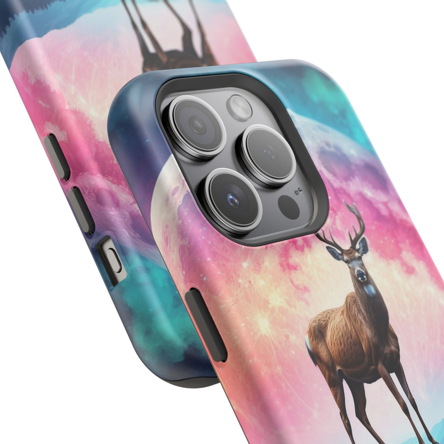 Vibrant Stag in Bloom – MagSafe iPhone Case