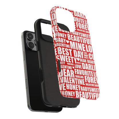 Valentine's Love Typography iPhone Case