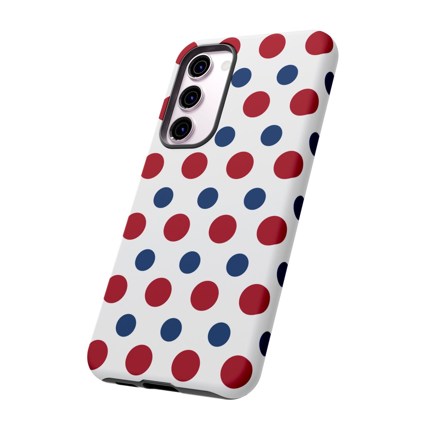 Patriotic Navy, White, and Red Polka Dot Samsung Galaxy Case