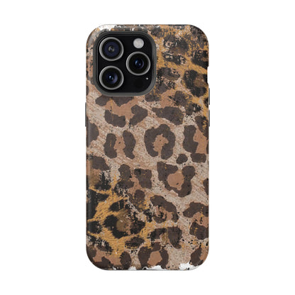 Vintage Distressed Leopard Print - MagSafe iPhone Series Case