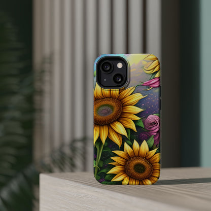 Whimsical Sunflower & Rose Garden - MagSafe iPhone Series Case