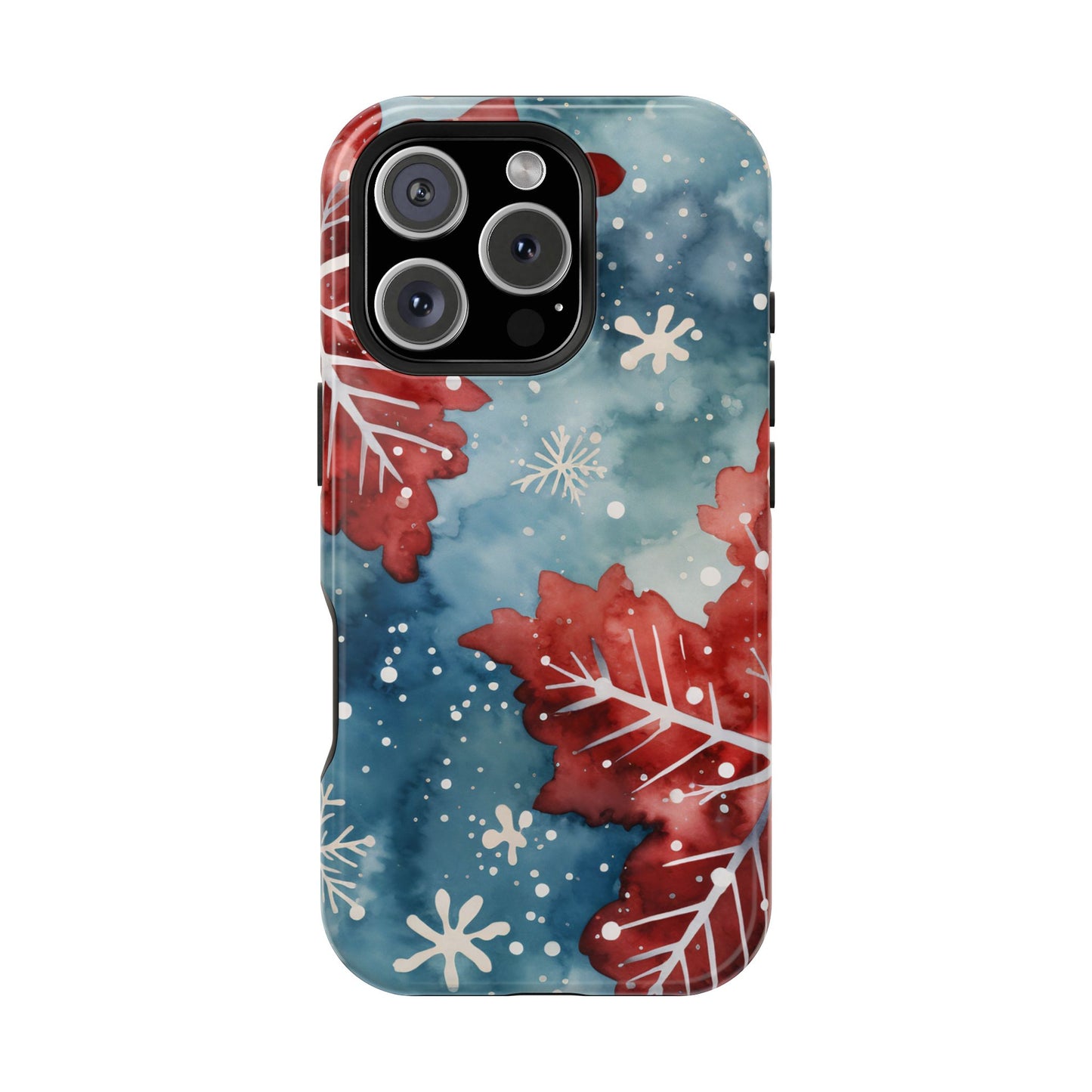 Crimson Snowflake Charm – MagSafe iPhone Case