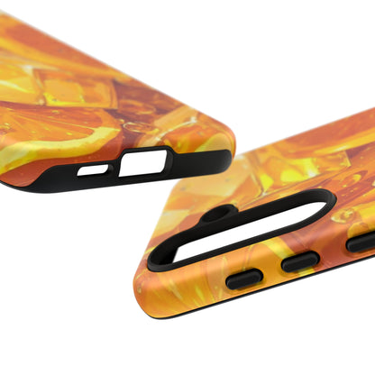 Citrus Splash Samsung Galaxy  Case – Bright Orange Slices & Ice, Dual-Layer Protection