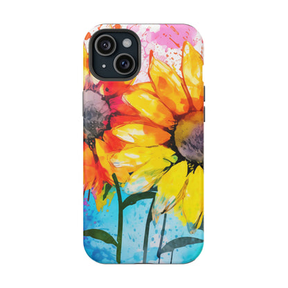 Bold Watercolor Sunflowers - MagSafe iPhone Series Case