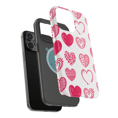 Funky Pink Hearts – MagSafe iPhone Case