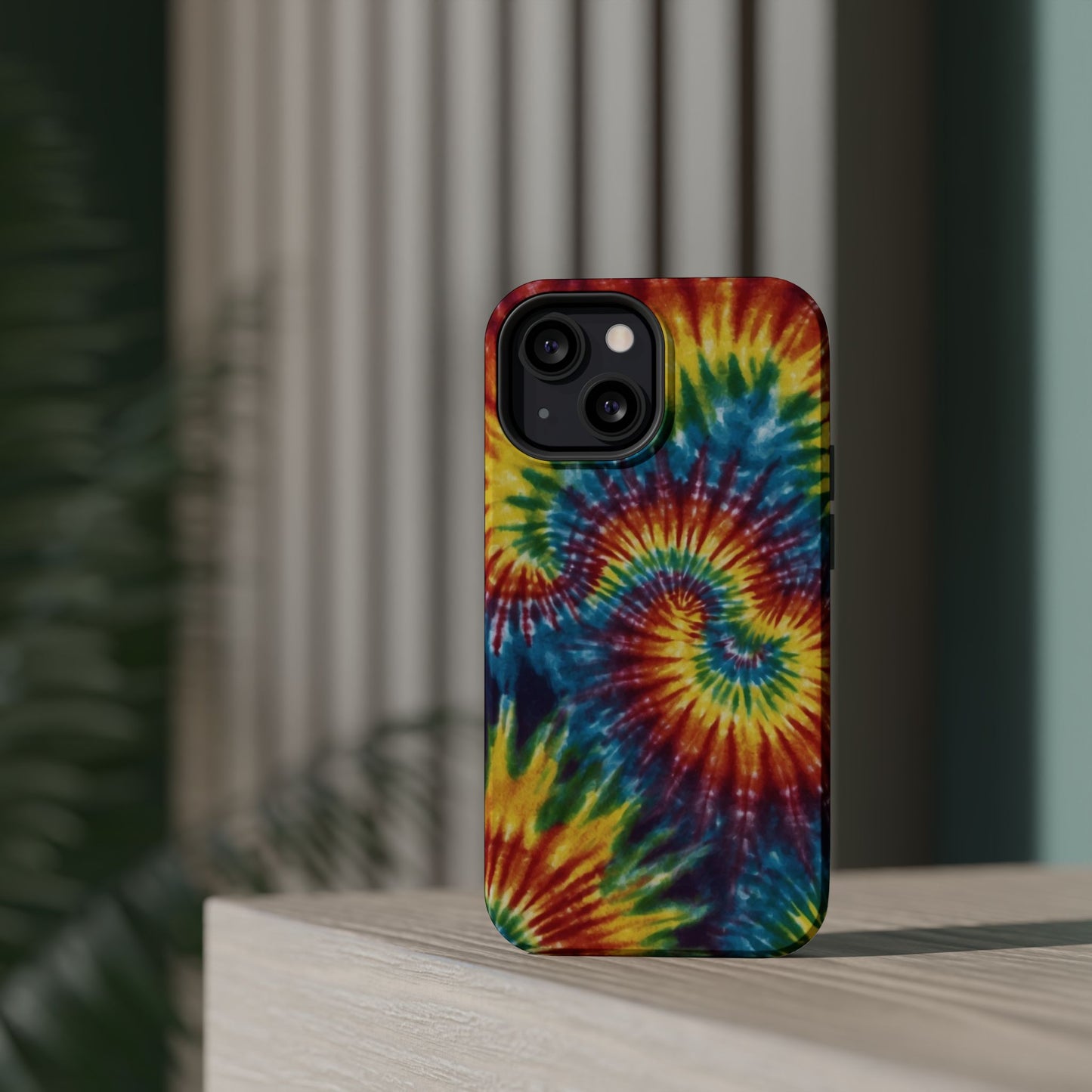 Retro Rainbow Tie-Dye MagSafe Case – Swirl Design