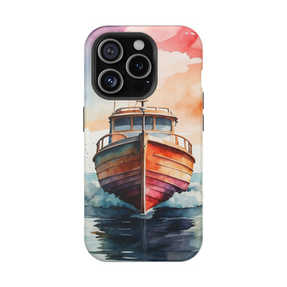 Sunset Sail Watercolor Boat –  MagSafe iPhone Series Case