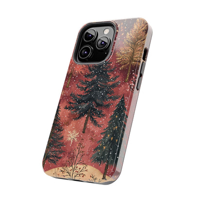 Rustic Red Winter Forest - iPhone Series Case