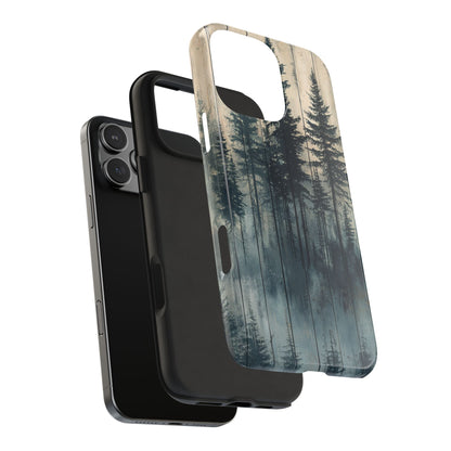 Misty Forest iPhone Case - Rustic Nature-Inspired Protective Cover