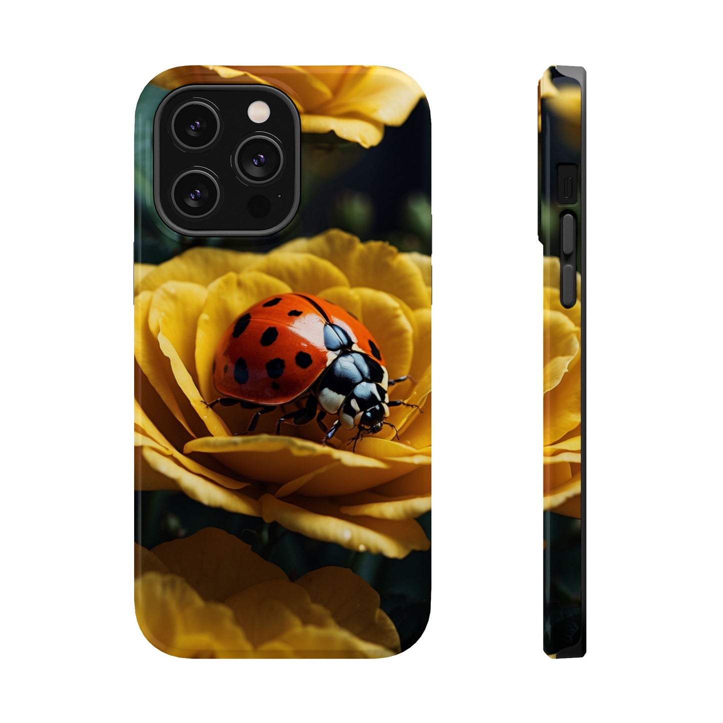 MagSafe iPhone Case: Ladybug on Yellow Petals