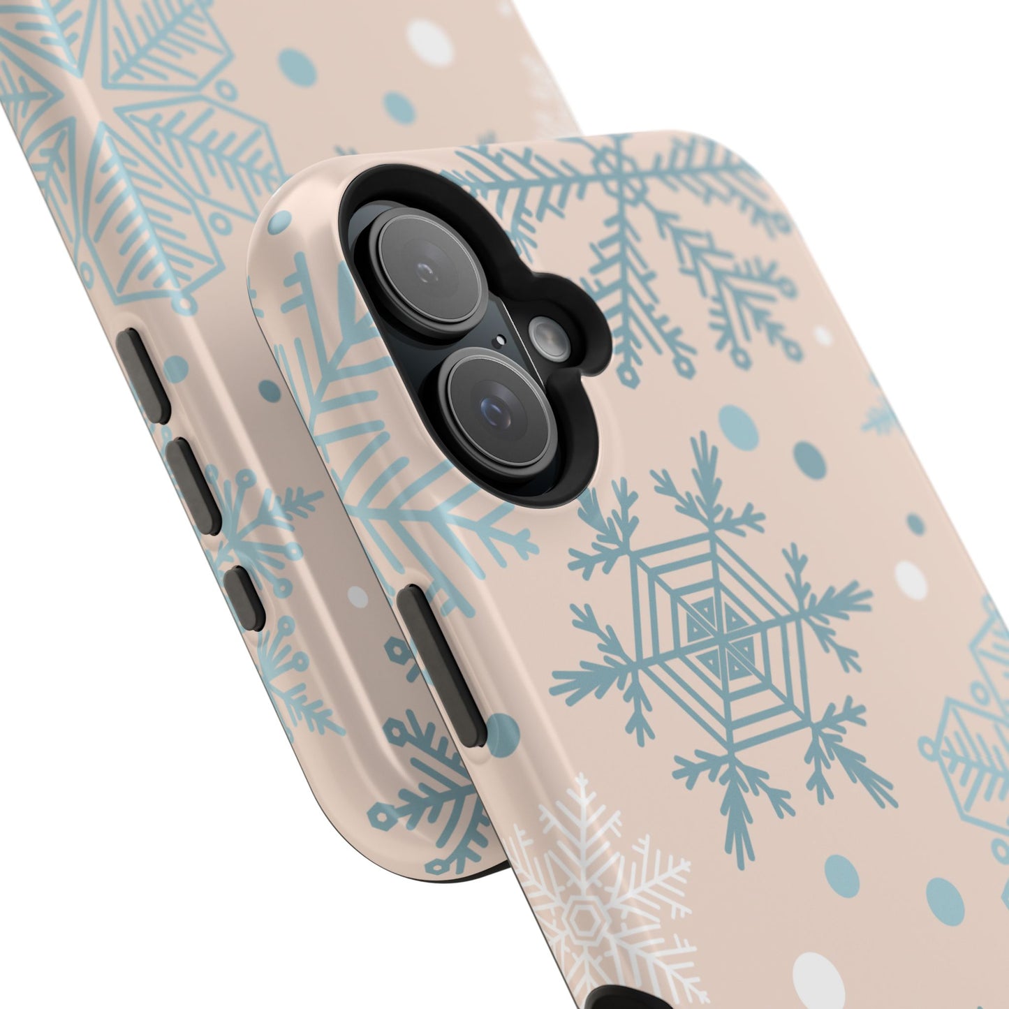 Winter Snowflakes MagSafe iPhone Case – Shockproof, Smooth Matte Finish, Dual-Layer Protection