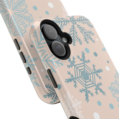 Winter Snowflakes MagSafe iPhone Case – Shockproof, Smooth Matte Finish, Dual-Layer Protection