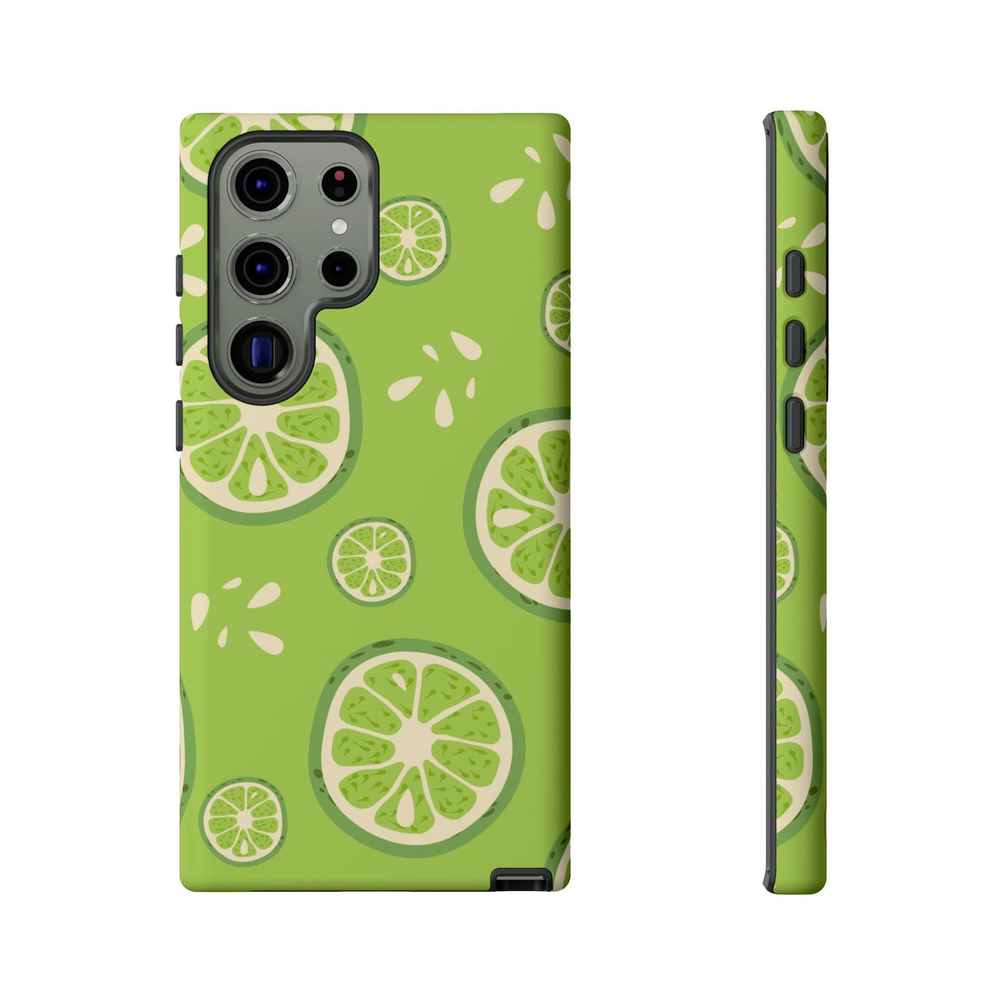 Zesty Lime Splash Tough Samsung Galaxy Case – Fresh Citrus Design, Dual-Layer Protection