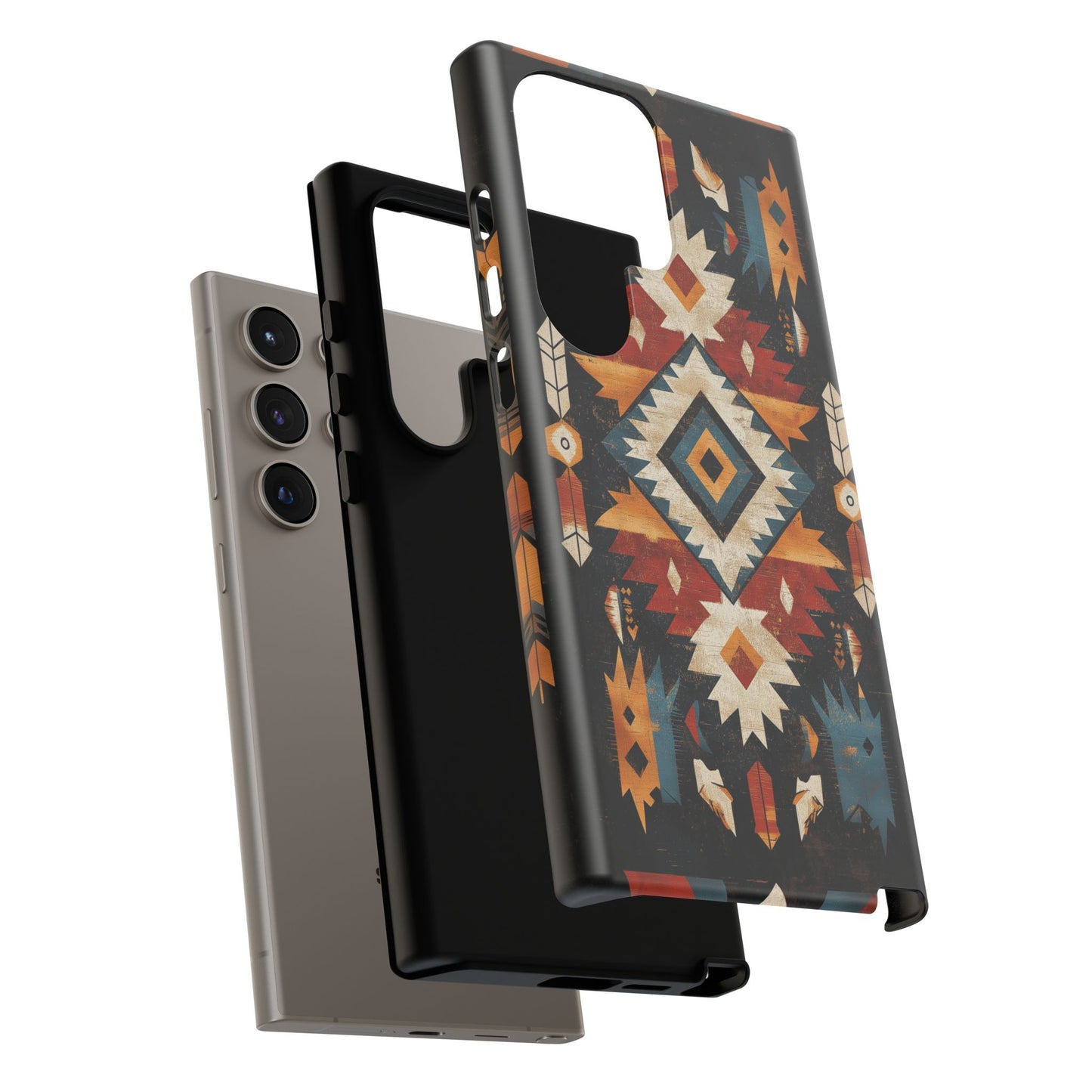 Southwestern Arrow & Diamond Tough Samsung Galaxy Case – Bold Tribal Design, Dual-Layer Protection