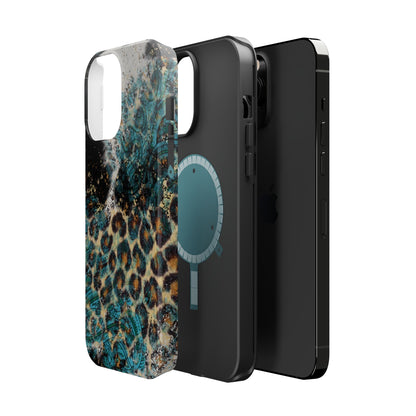 Turquoise Paisley Cowhide Leopard - MagSafe iPhone Series Case