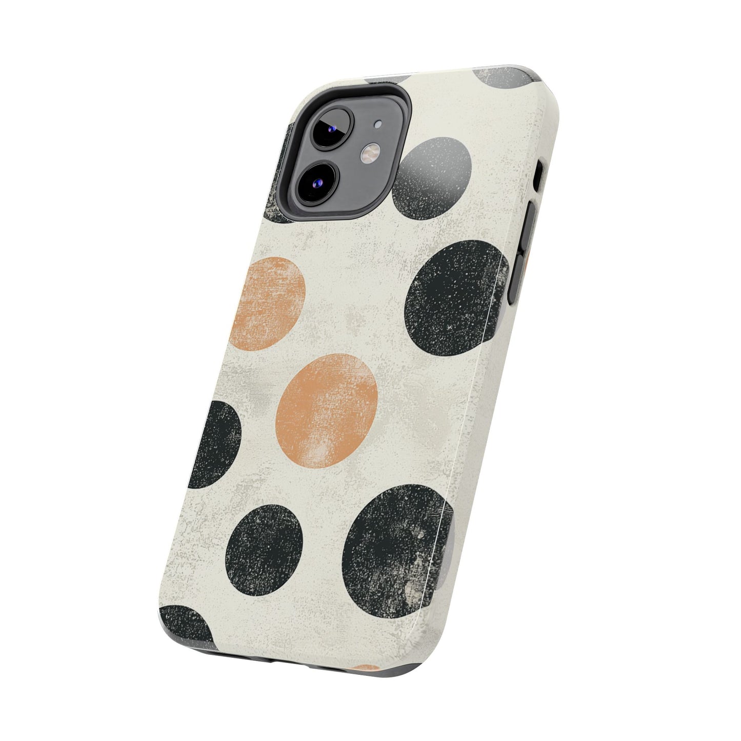 Vintage Polka Dot iPhone Case - Retro Abstract Protective Cover