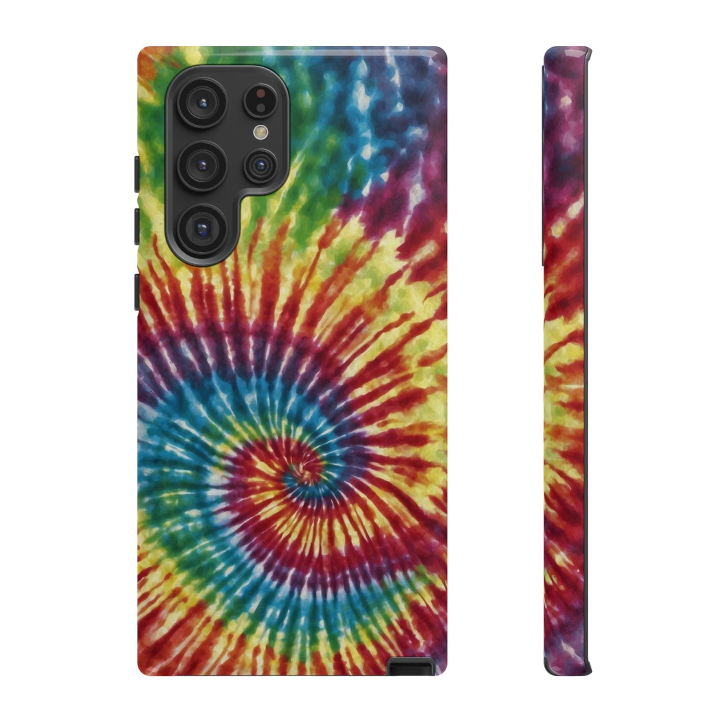 Colorful Retro Tie-Dye Samsung Galaxy Case – Spiral Rainbow Design