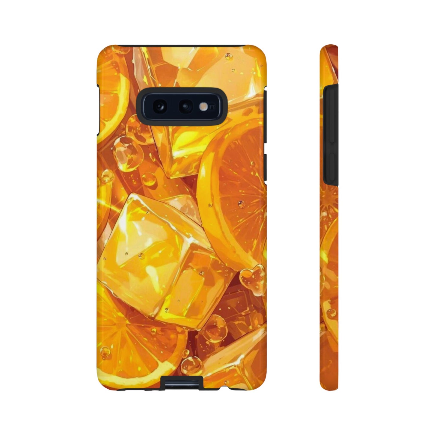 Citrus Splash Samsung Galaxy  Case – Bright Orange Slices & Ice, Dual-Layer Protection