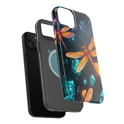 Mystical Dragonflies & Crystals – MagSafe iPhone Series Case