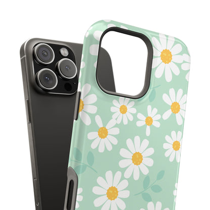 Charming Daisy Floral Tough MagSafe iPhone Case – Spring Pastel Design, Shockproof & Slim