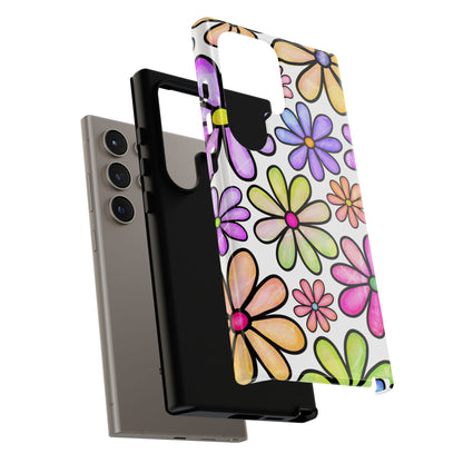 Pastel Daisy Dream Samsung Galaxy Case – Slim Profile, Glossy Finish