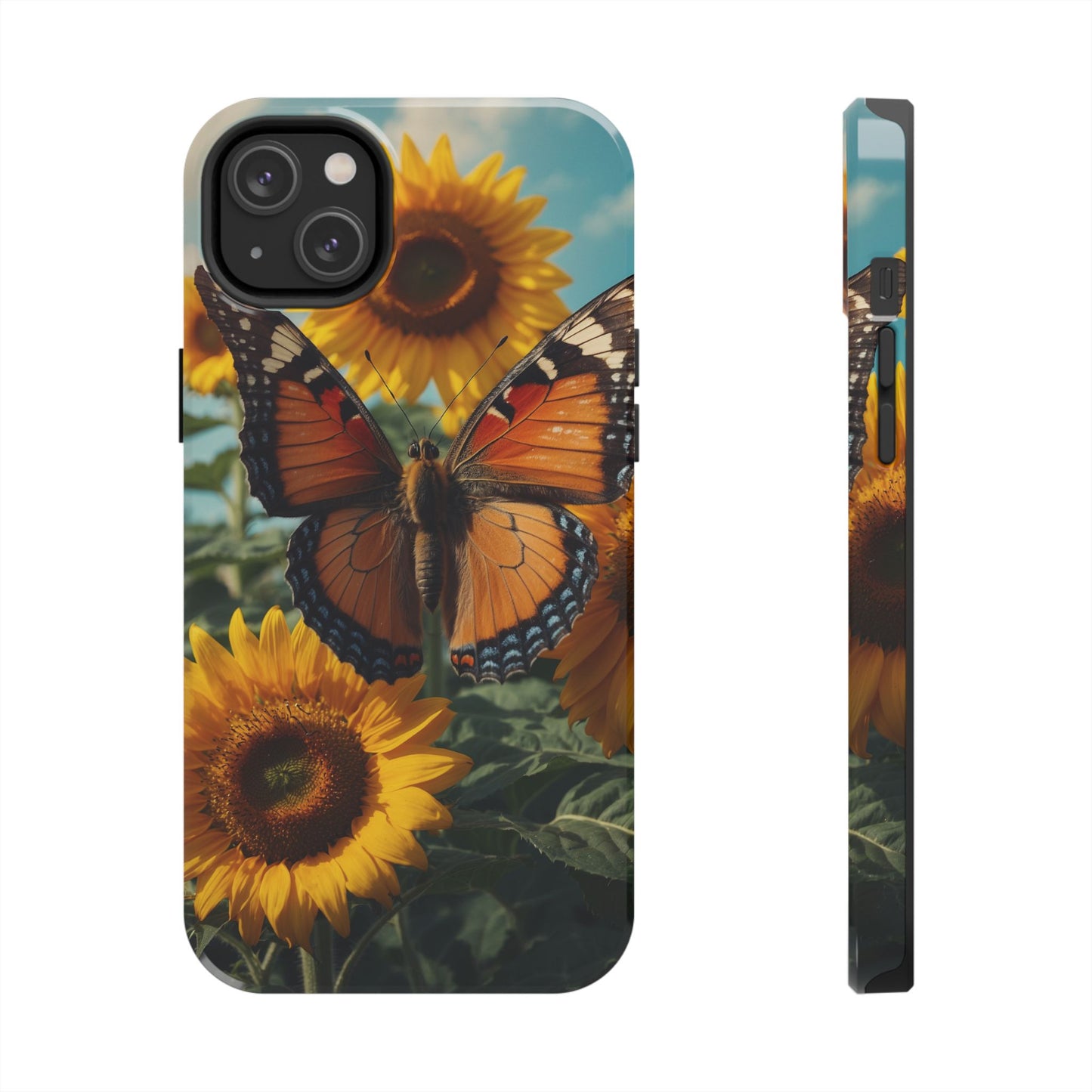 Vibrant Butterfly & Sunflower – iPhone Case