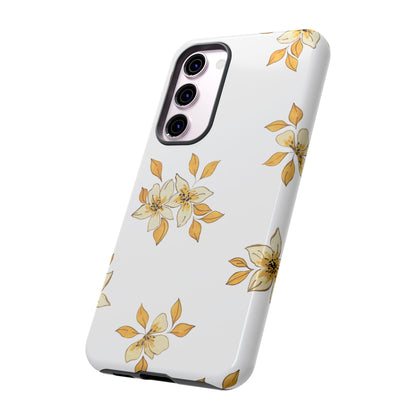 Delicate Yellow Blossom Samsung Galaxy Case – Minimalist Floral Design with Matte Finish