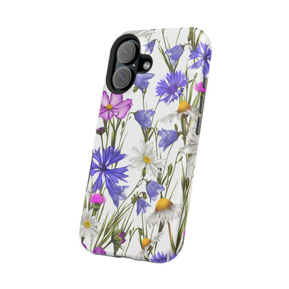 Wildflower Meadow MagSafe Case – Purple, Blue, and White Floral Design