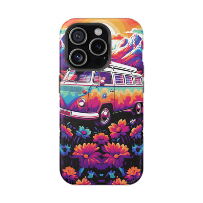 Groovy Floral Sunset Van – MagSafe iPhone Series Case