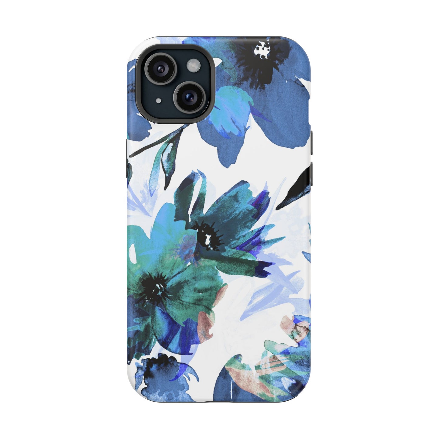 MagSafe iPhone Case – Serene Blue Blossom