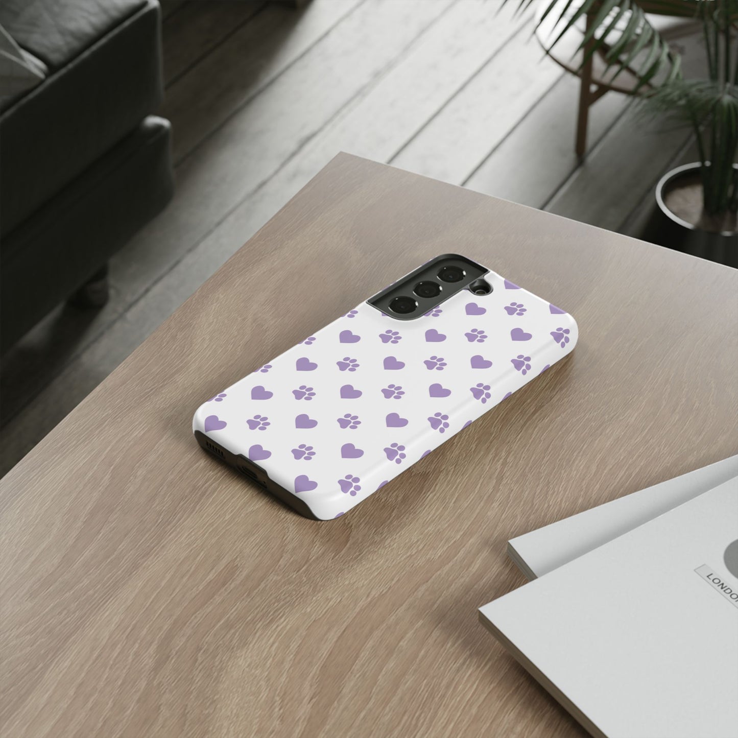 Paw Prints & Hearts – Samsung Galaxy Case, Cute and Durable Design