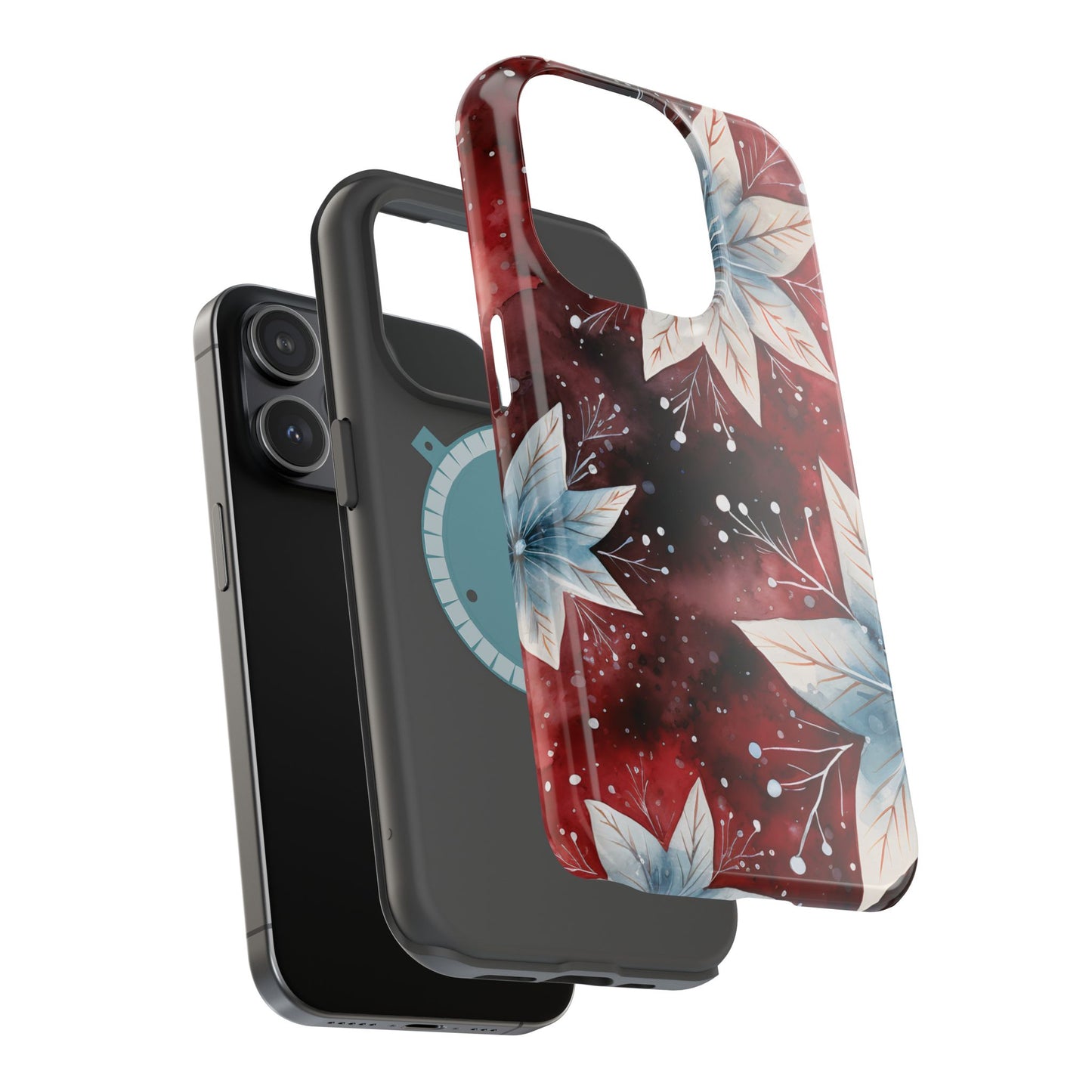 Winter Bloom Poinsettia – MagSafe iPhone Case