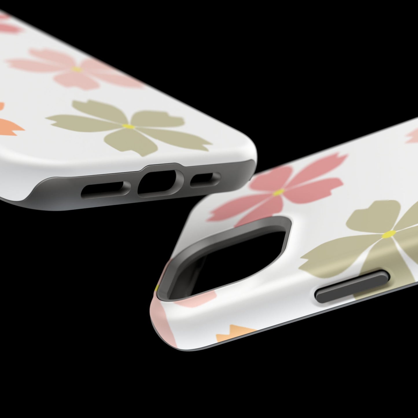 Pastel Sakura Blossom Tough MagSafe iPhone Case – Durable Design with Soft Matte Finish