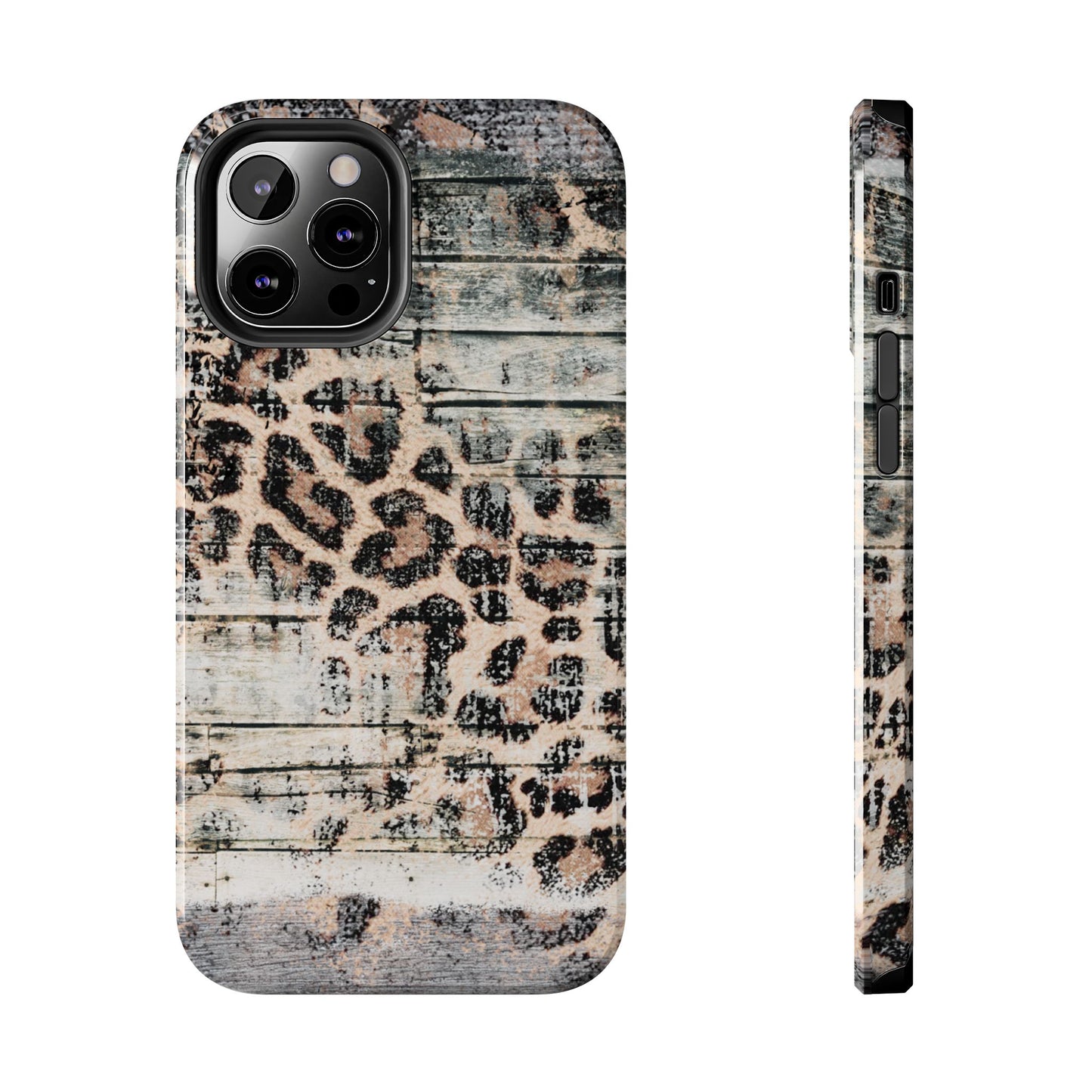 Rustic Leopard Wood Print - iPhone Series Case