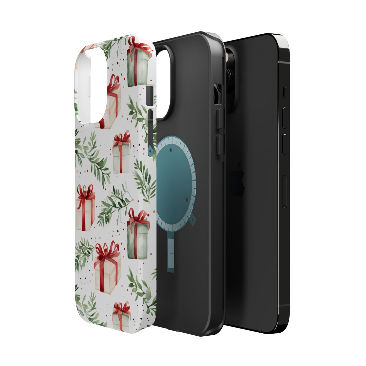 Watercolor Holiday Gifts & Greenery - MagSafe iPhone Series Case