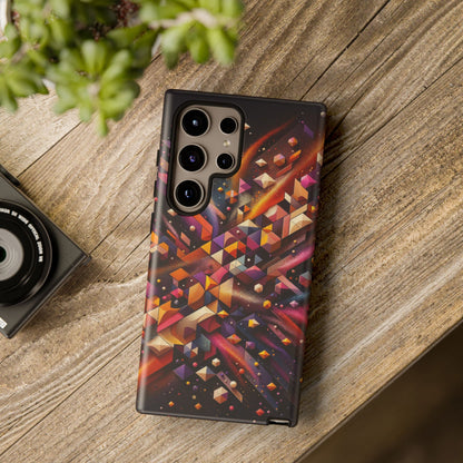 Vibrant Geometric Case | Futuristic Cosmic Art