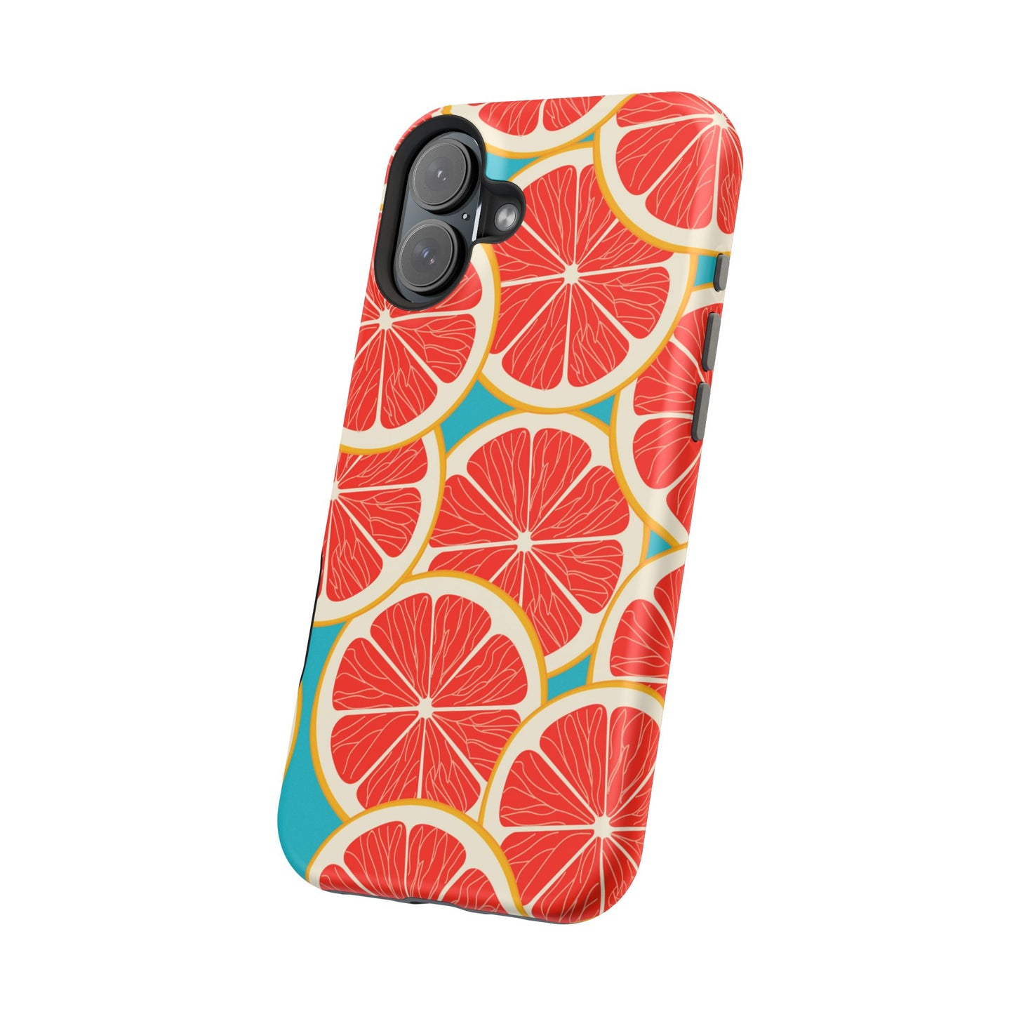 Ruby Grapefruit Pop Tough MagSafe iPhone Case – Vibrant Citrus Design, Shock-Resistant Protection