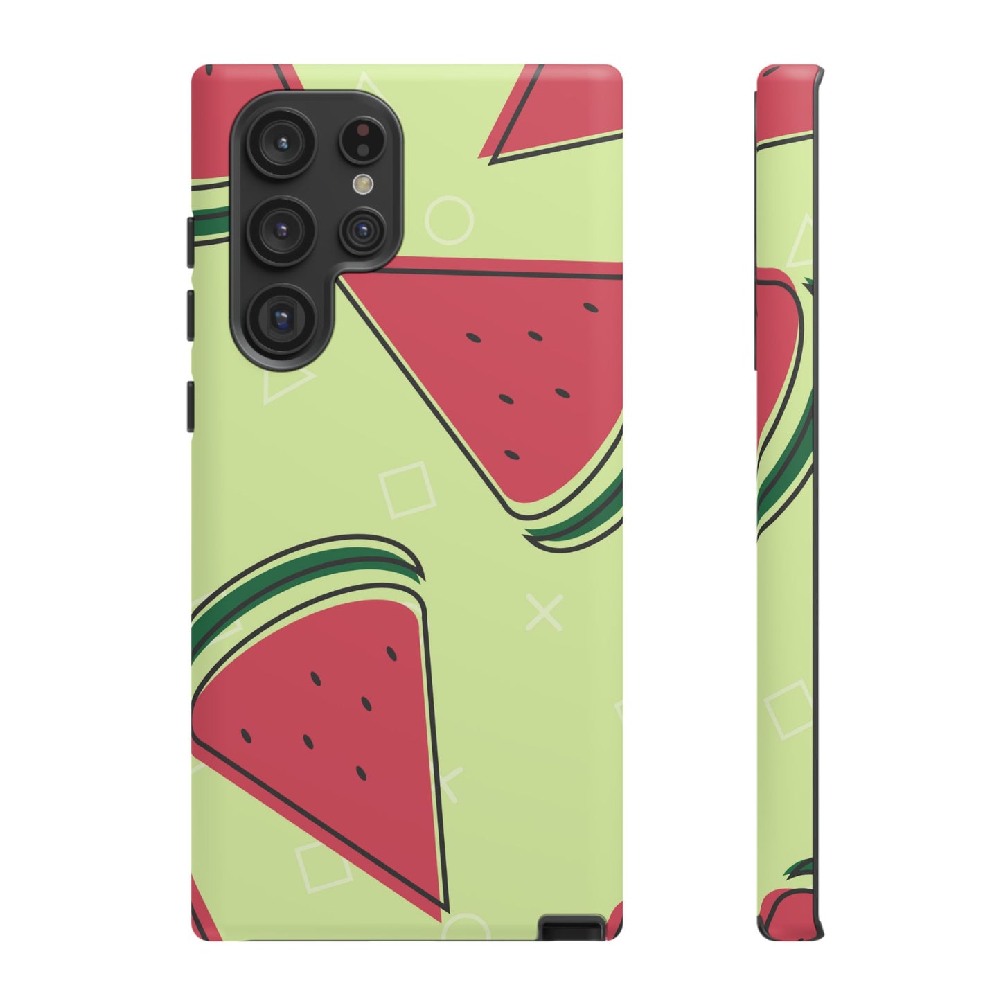 Watermelon Slice Samsung Galaxy Case – Fresh & Fun Design with Retro Geometric Pattern