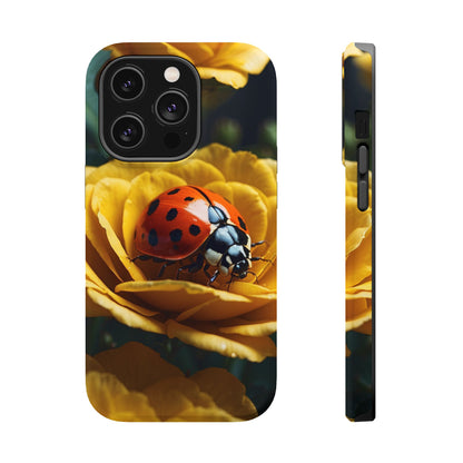 MagSafe iPhone Case: Ladybug on Yellow Petals