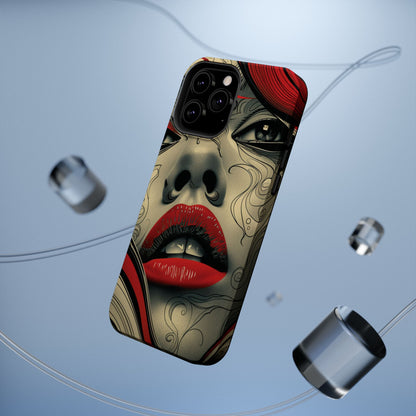 Bold Beauty Red Lips iPhone Case