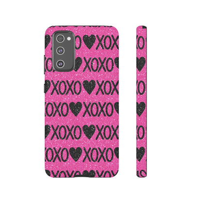 XOXO Glitter Hearts Samsung Case