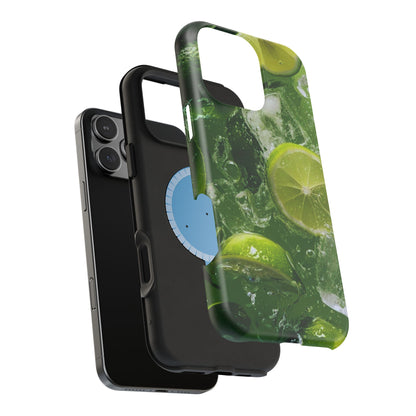 Refreshing Lime Splash MagSafe iPhone Case – Tough Protection, Vivid Dual-Layer Design