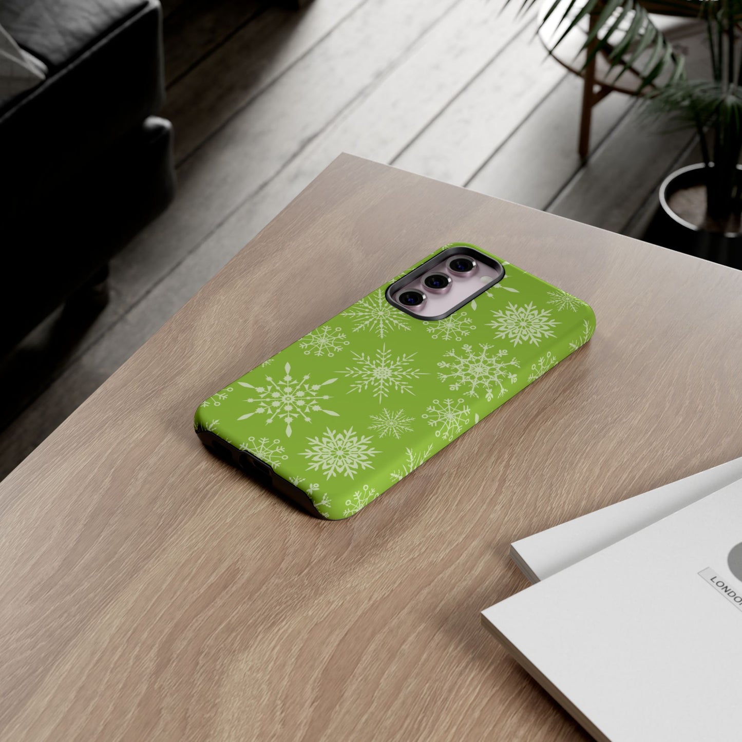 Green Snowflake Pattern – Samsung Galaxy Series Case