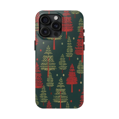 Retro Christmas Trees Pattern - iPhone Series Case